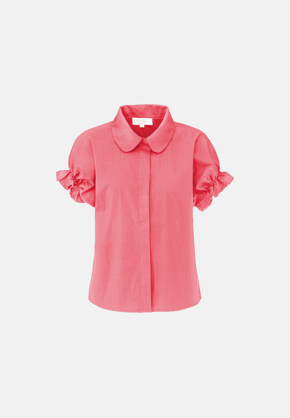 Bluse smoked Kurzarm in feinem Baumwollstretch | Azalee