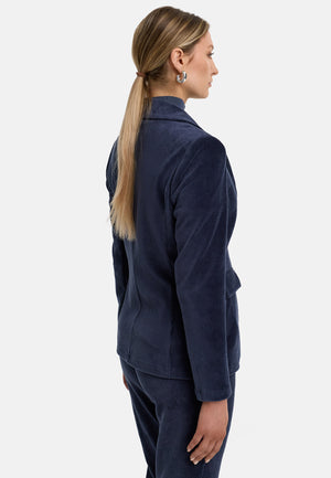 Blazer in Jersey Cord | Retro Blue