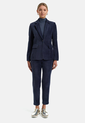 Blazer in Jersey Cord | Retro Blue