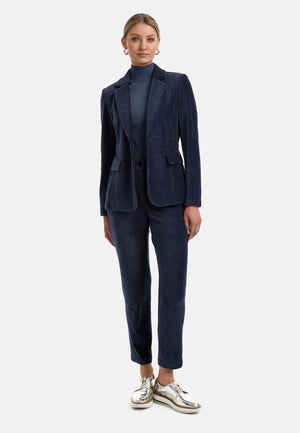 Blazer in Jersey Cord | Retro Blue