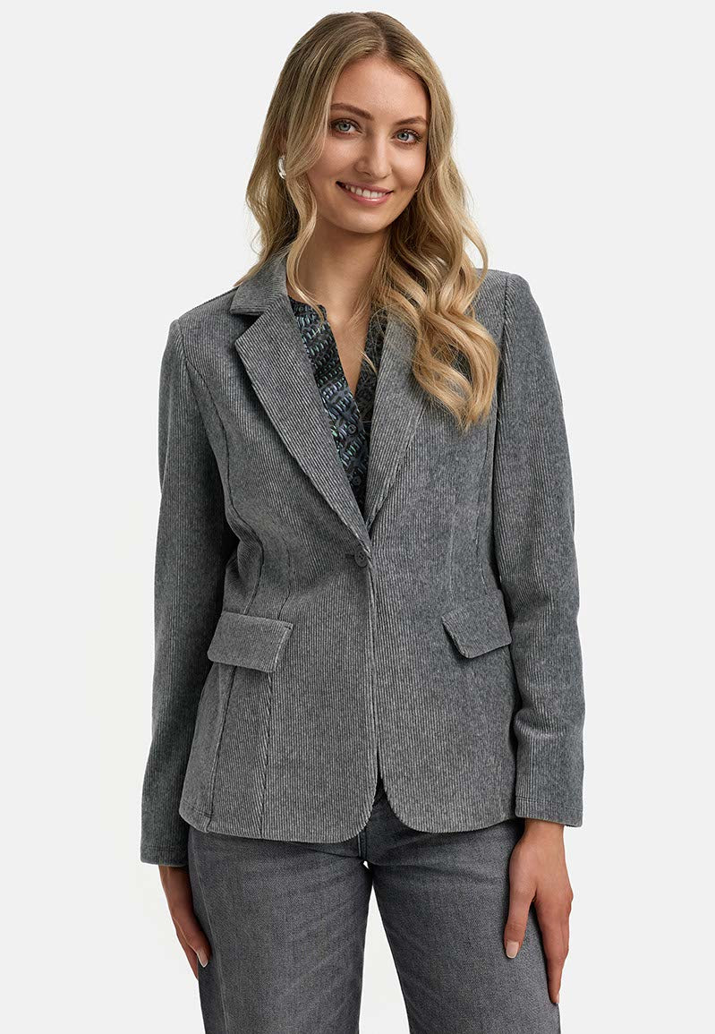 Blazer in Jersey Cord | light Grey