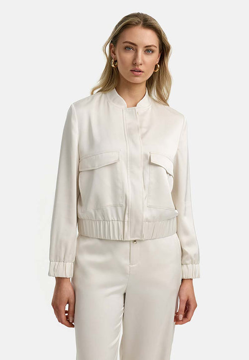 Blouson in Satin | Creme