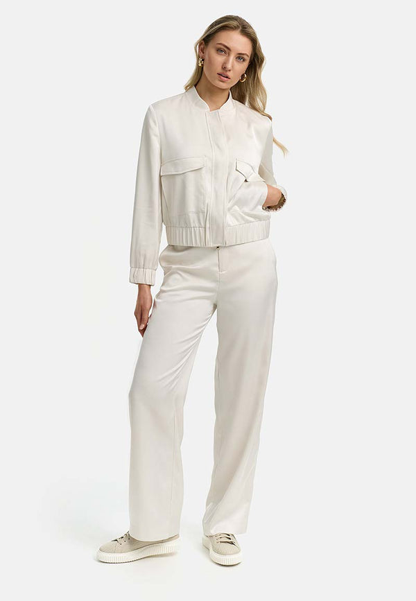 Blouson in Satin | Creme