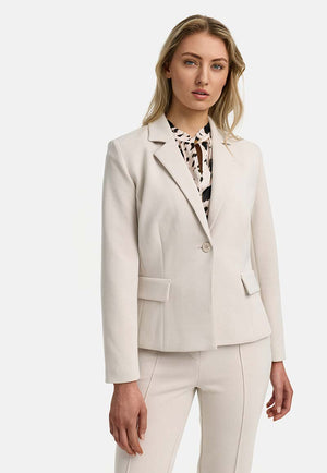 Blazer in Rib-Heavy-Jersey | Creme
