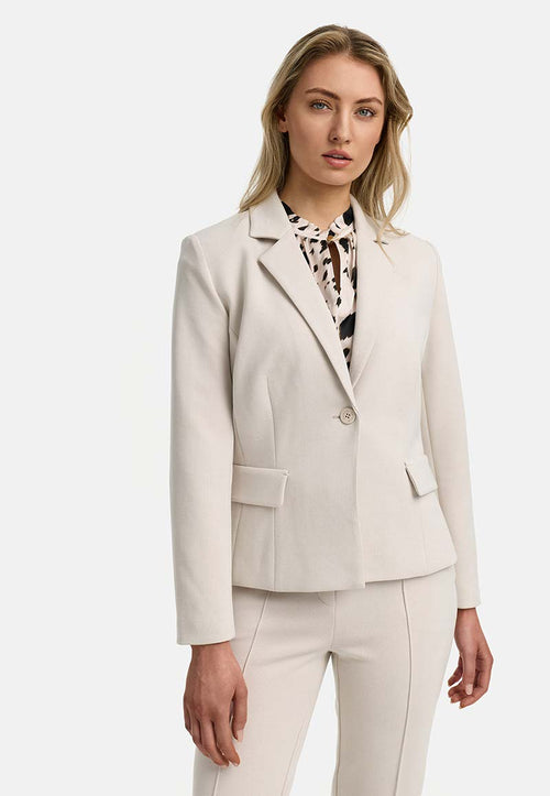 Blazer in Rib-Heavy-Jersey | Creme