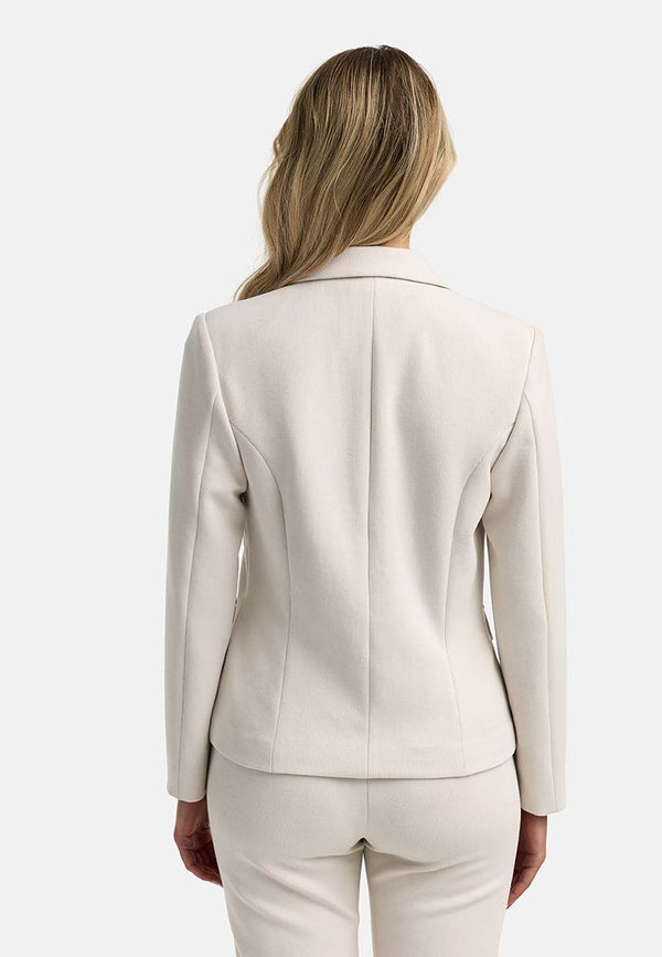 Blazer in Rib-Heavy-Jersey | Creme