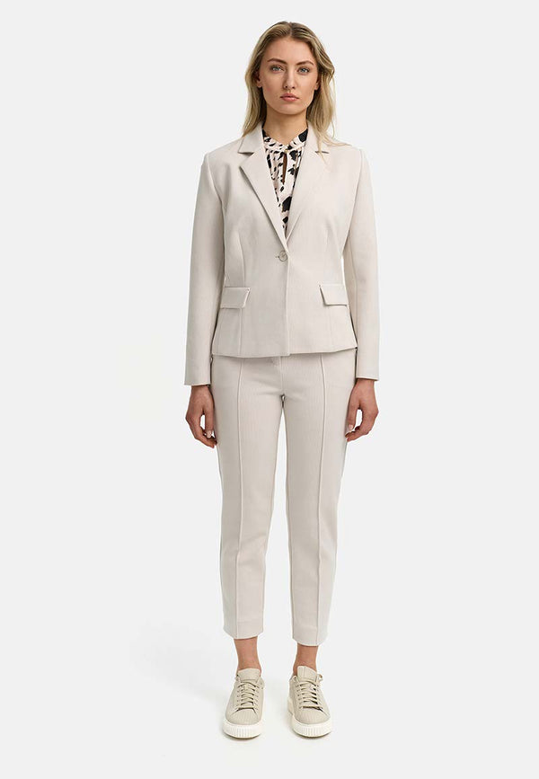 Blazer in Rib-Heavy-Jersey | Creme