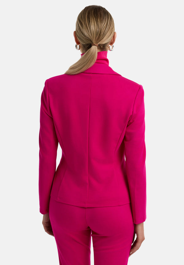 Blazer in Heavy Jersey | Pink Berry