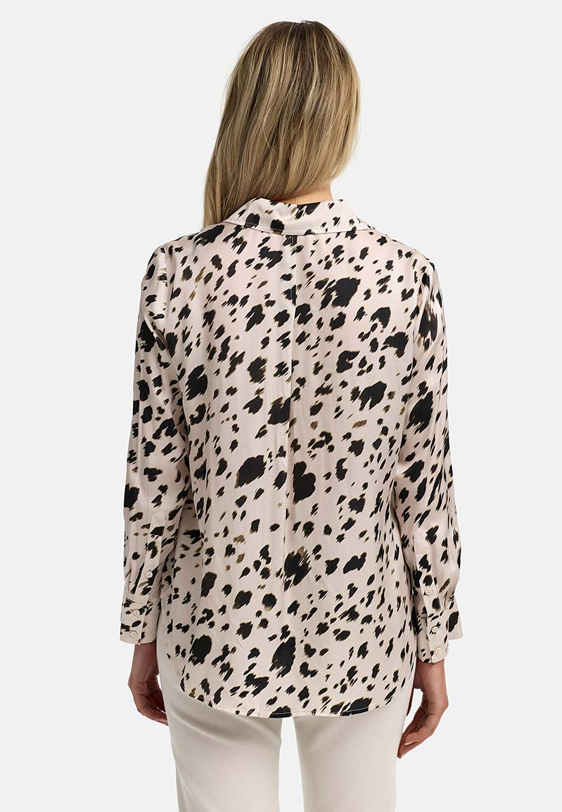 Hemsbluse in Viskose Satin | Snow Leo