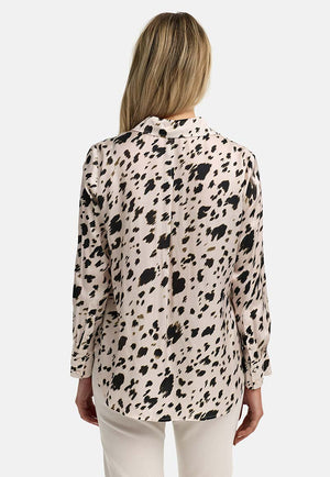 Hemsbluse in Viskose Satin | Snow Leo