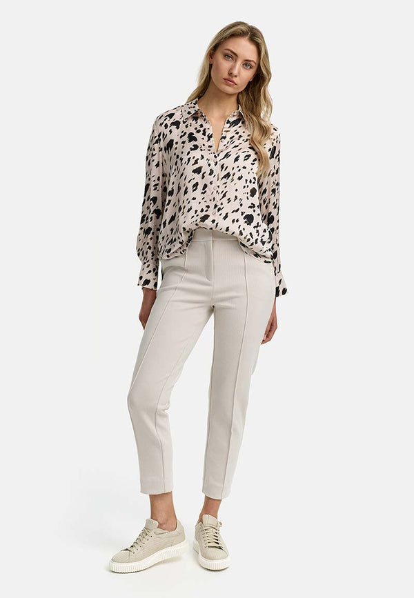 Hemsbluse in Viskose Satin | Snow Leo