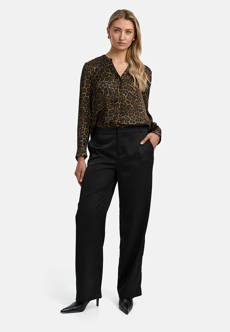 Bluse in Viskose Satin | Leo