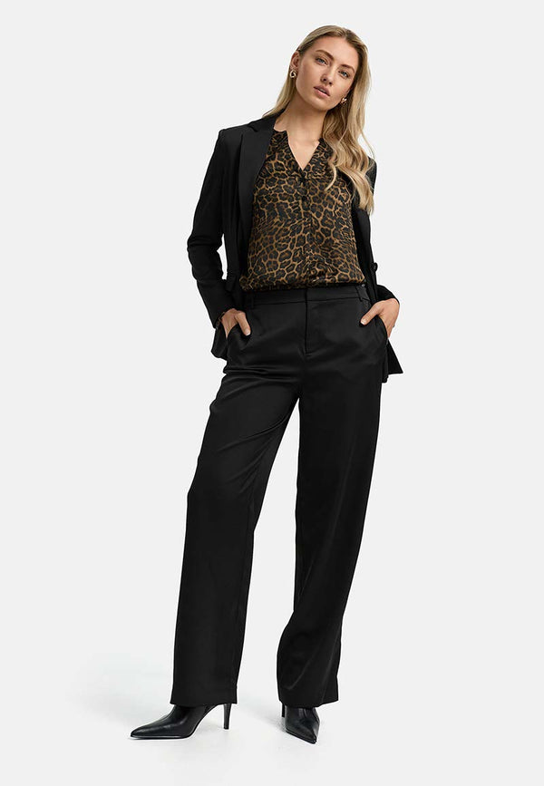 Bluse in Viskose Satin | Leo