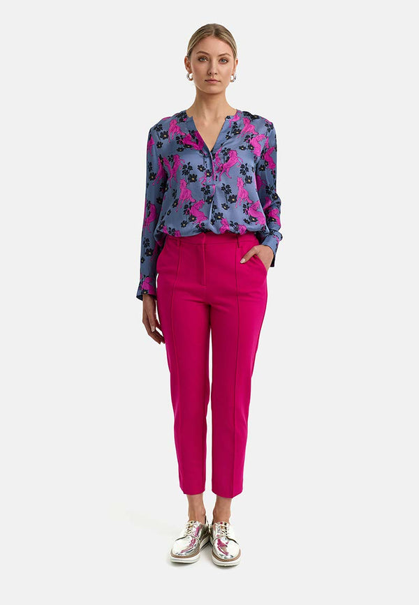 Bluse in Viskose Satin | Pink Pony