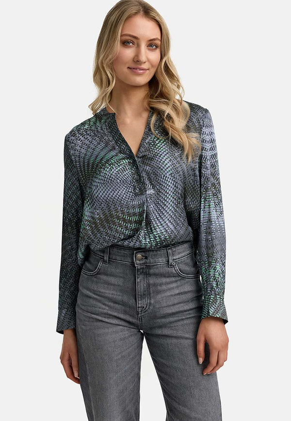 Bluse in Viskose Satin | Kaleidoscope
