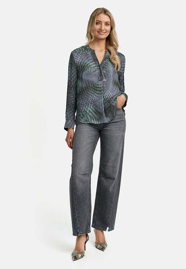 Bluse in Viskose Satin | Kaleidoscope