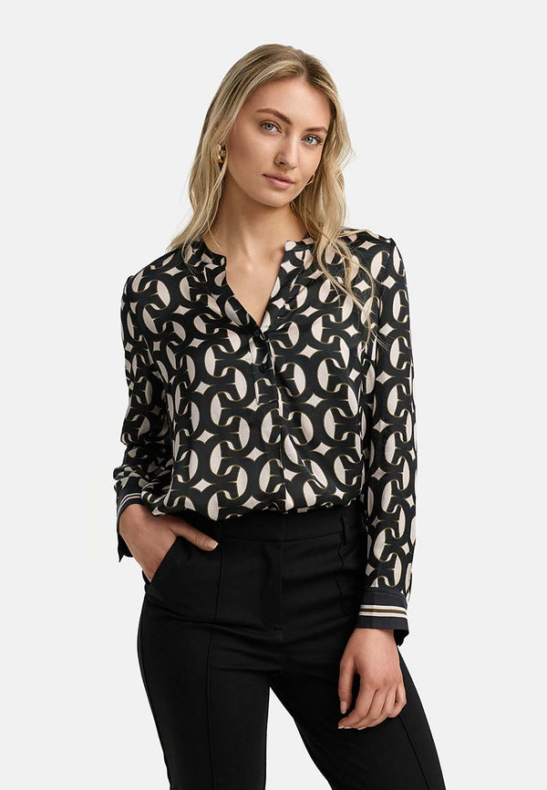 Bluse in Viskose Satin | C Geo Small