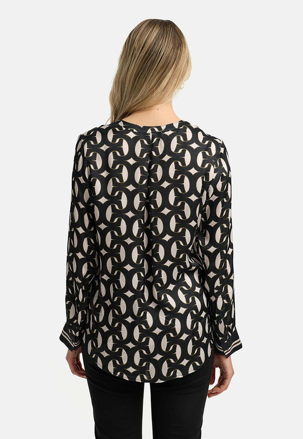 Bluse in Viskose Satin | C Geo Small