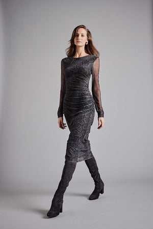Kleid in Mesh | Snake