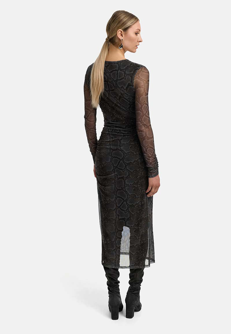 Kleid in Mesh | Snake