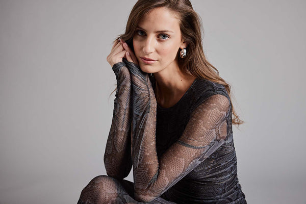 Kleid in Mesh | Snake