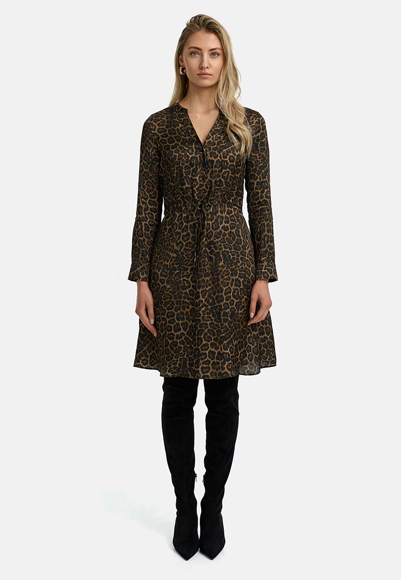 Dress in viscose satin | Leo