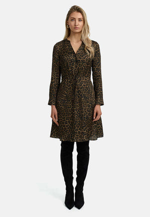 Dress in viscose satin | Leo