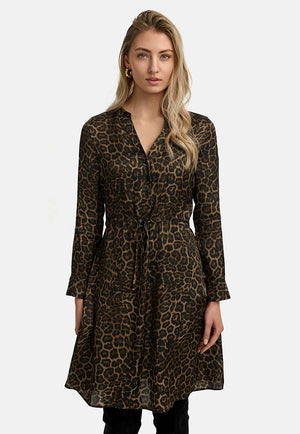 Dress in viscose satin | Leo