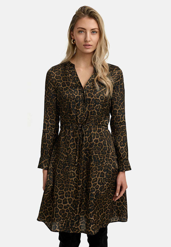 Dress in viscose satin | Leo