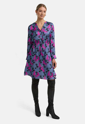 Kleid in Viskose Satin | Pink Pony