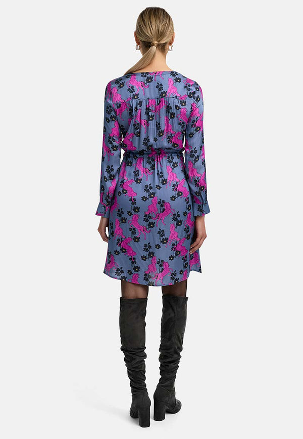 Kleid in Viskose Satin | Pink Pony