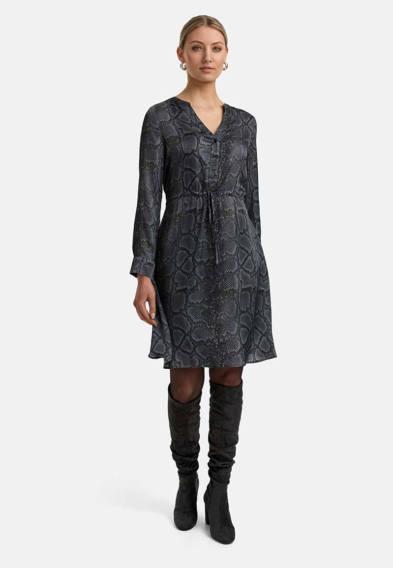 Dress in viscose satin | Snake