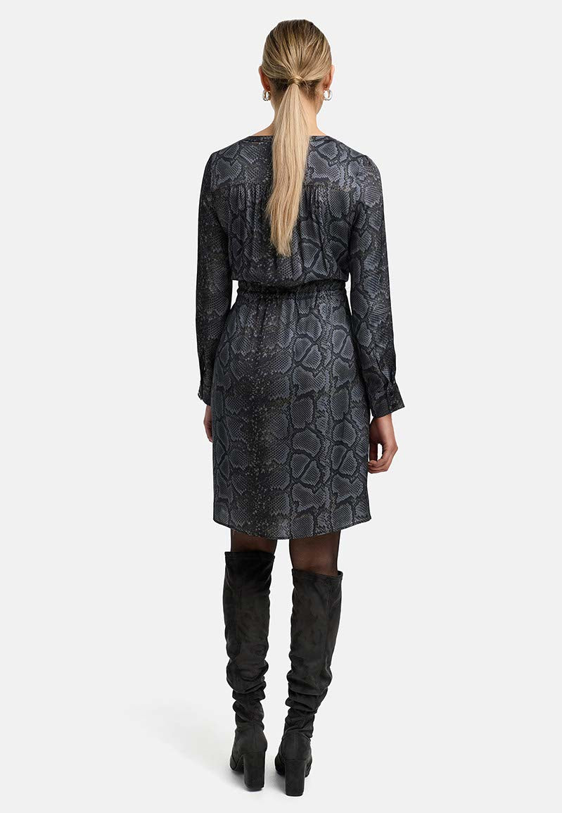 Dress in viscose satin | Snake