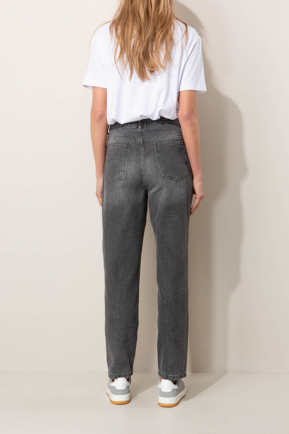 Denimhose mit Glitzerapplikation