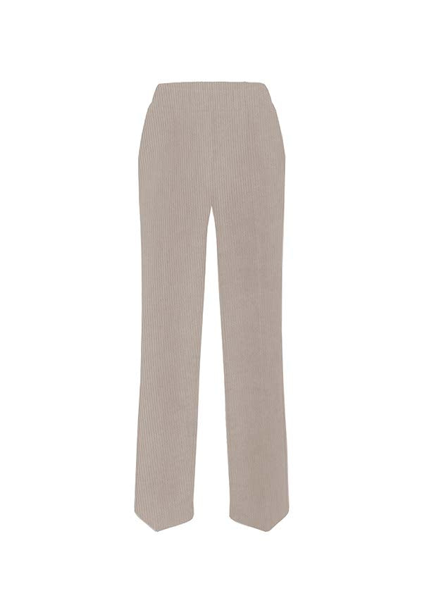 Ella trousers in jersey corduroy | Beige