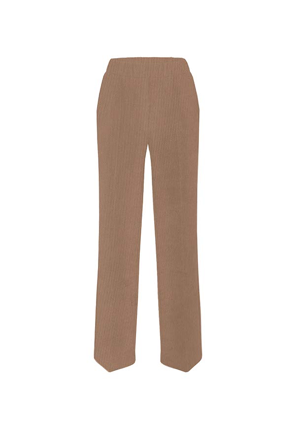 Ella trousers in jersey corduroy | Cognac