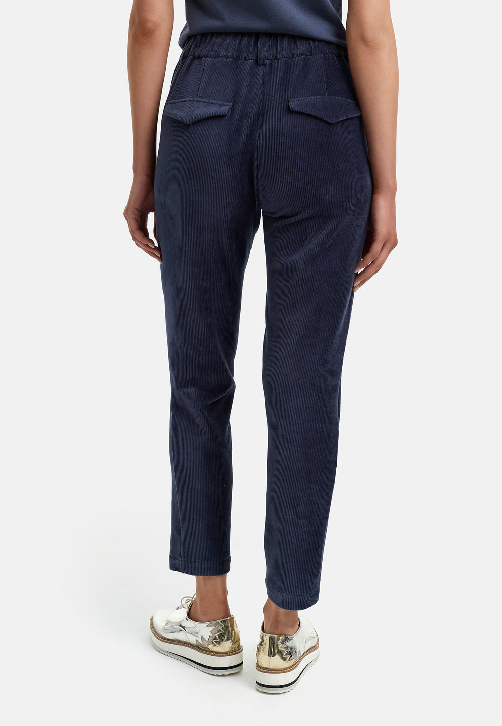 Hose in Jersey Cord | Retro Blue