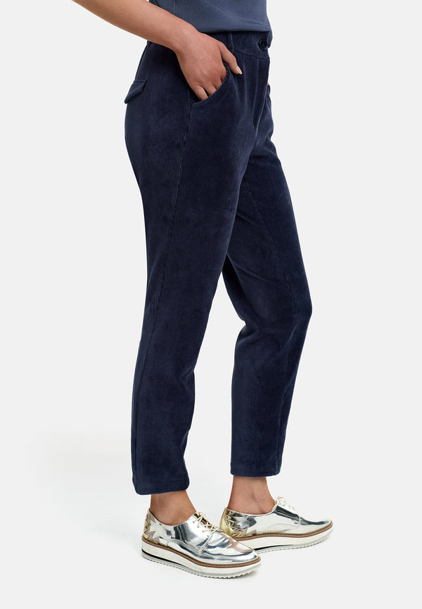 Hose in Jersey Cord | Retro Blue