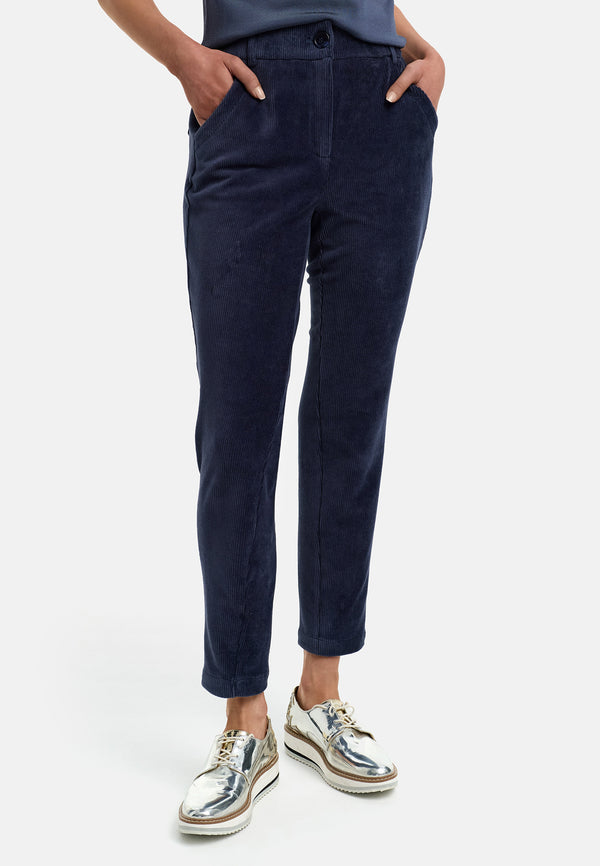 Hose in Jersey Cord | Retro Blue