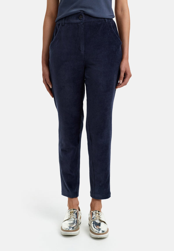 Hose in Jersey Cord | Retro Blue