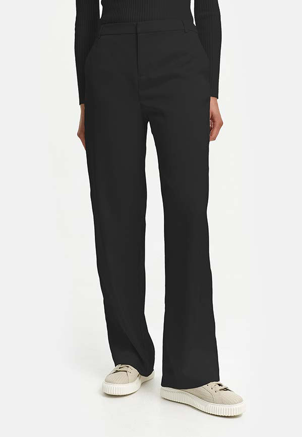 Pants in satin | Black