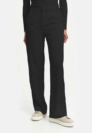 Pants in satin | Black