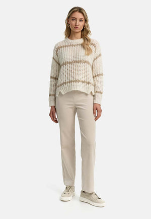 Hose in feinem Cord | Creme