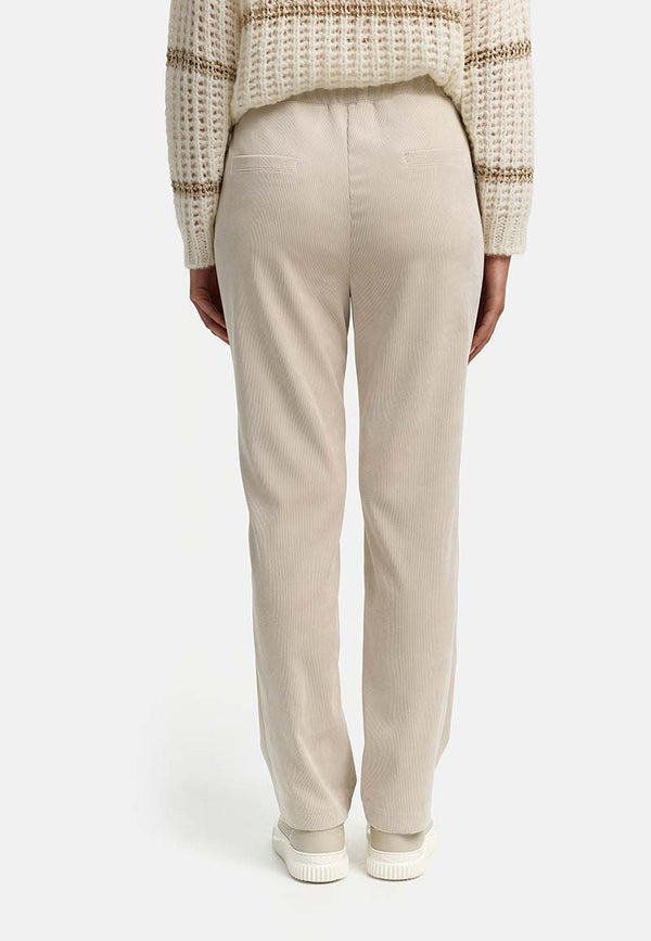 Hose in feinem Cord | Creme
