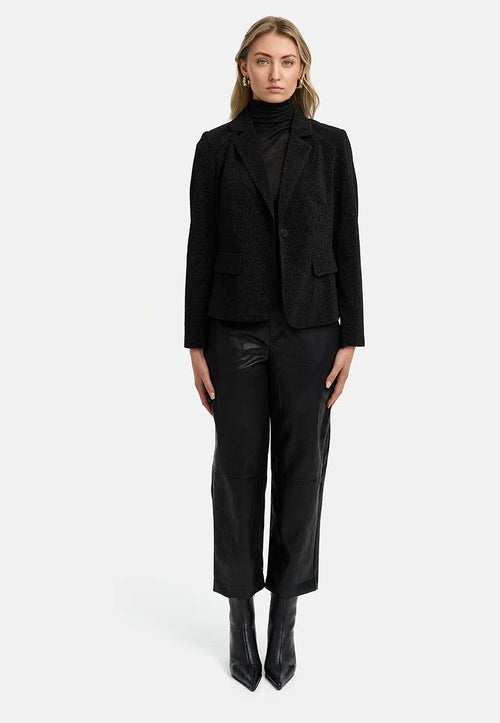 Hose in veganem Leder | Black
