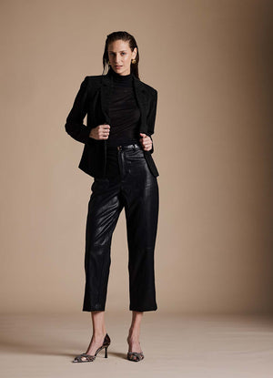 Hose in veganem Leder | Black