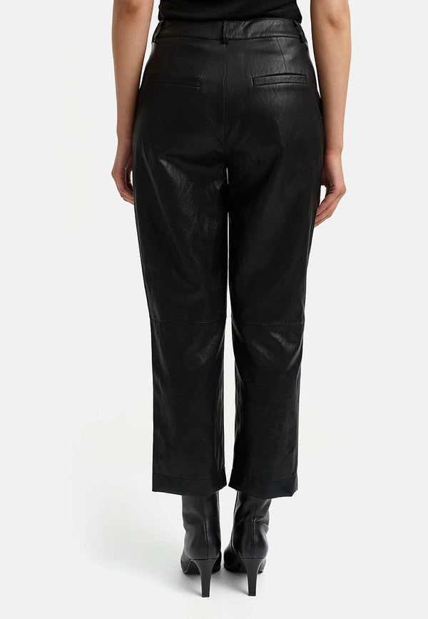 Hose in veganem Leder | Black