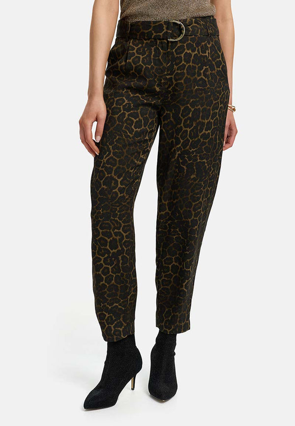 Hose mit Allover-Print | Leo