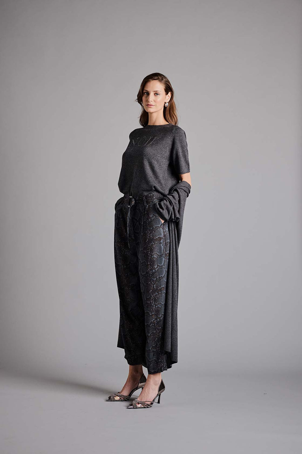 Hose mit Allover-Print | Snake