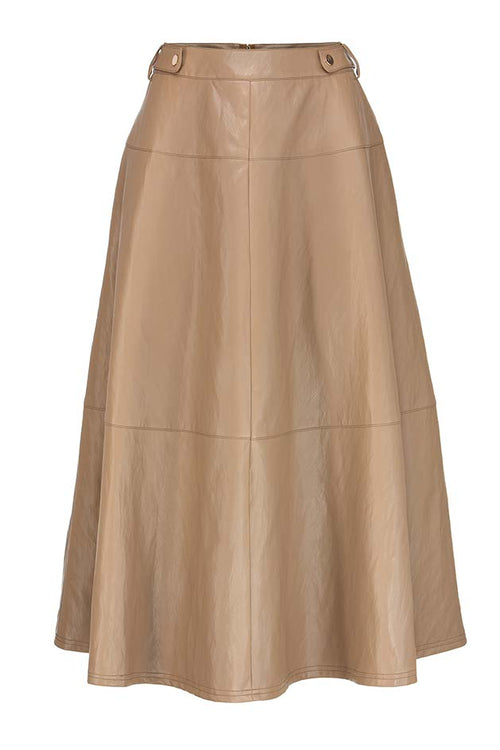 Rock in veganem Leder | Taupe